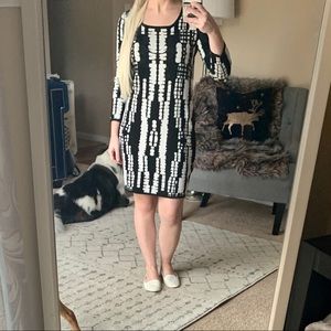 Black and White Sweater Dress